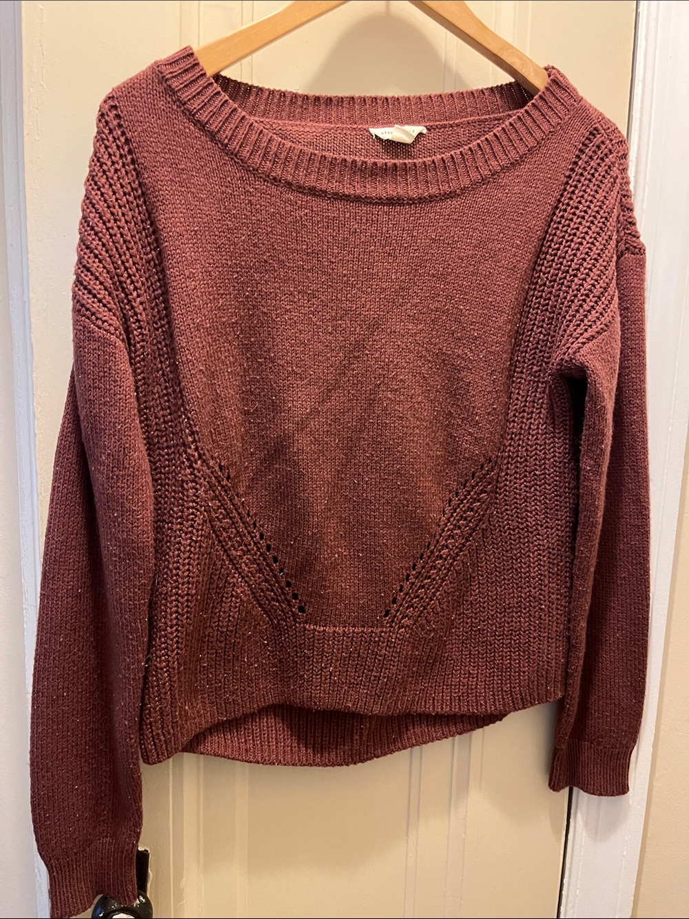 Women's Knit Pullover Sweater - Dusty Rose